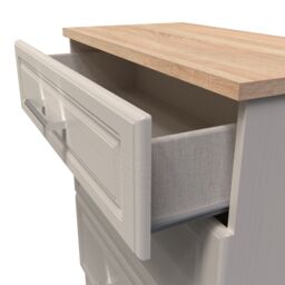 Sevilla Ready Assembled Matt Beige Light Oak Effect 3 Drawer Deep Chest (H)885mm (W)765mm (D)415mm - thumbnail 6