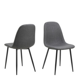 Furniture To Go Malta Ceramic Round Dining Table In Black 90X75Cm Included 4 Celia Dining Chair In Light Grey - thumbnail 6