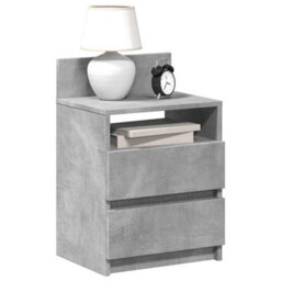 Berkfield Durable Bedside Cabinets 2 Pcs With 2 Drawers Concrete Grey 40X33X60 Cm - thumbnail 2