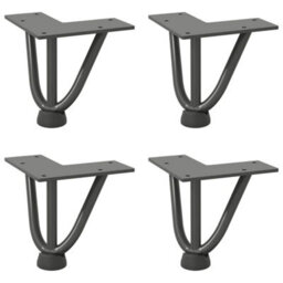 Berkfield Modern Hairpin Legs For Coffee Table 4 Pcs Anthracite 10 Cm Solid Steel