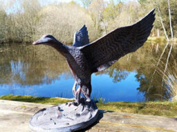 Inspirational Gifting Flying Duck Garden Sculpture Ornament Decor - thumbnail 2
