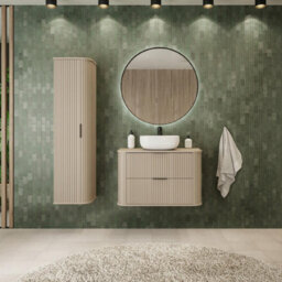 Heze Furniture Elegance Glamour Style 2 Bathroom Wall Vanity Cabinets Set 35Cm & 80Cm  - Cashmere - thumbnail 1