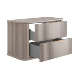 Heze Furniture Elegance Glamour Style 2 Bathroom Wall Vanity Cabinets Set 35Cm & 80Cm  - Cashmere - thumbnail 3