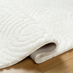 Livabliss Nomadic-Shaggy Ivory Modern Graphic Soft Plush Pile Living Bedroom Rug 160 X 213 Cm Easy Care, Non Shedding - thumbnail 4