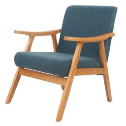 Glanna Teal Bouclé Effect Occasional Chair (H)830mm (W)640mm (D)770mm - thumbnail 2
