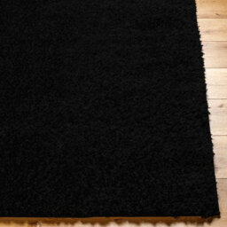 Livabliss Round Moda Shaggy-Solid Color Black Plush Soft Pile Living Bedroom Rug 160 X 160 Cm Easy Care, Non Shedding - thumbnail 5