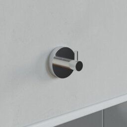 Affine Bathroom Robe Towel Hook Holder Chrome Round Wall Mounted Stylish Modern - thumbnail 1