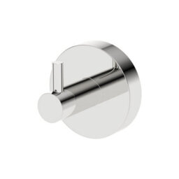 Affine Bathroom Robe Towel Hook Holder Chrome Round Wall Mounted Stylish Modern - thumbnail 2