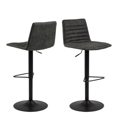 Furniture To Go Kimmy Bar Stool In Grey Fabic Set Of 2 - image 1