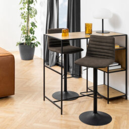 Furniture To Go Kimmy Bar Stool In Grey Fabic Set Of 2 - thumbnail 4