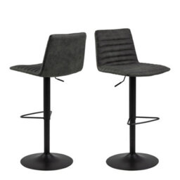 Furniture To Go Kimmy Bar Stool In Grey Fabic Set Of 2 - thumbnail 1