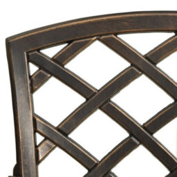 Berkfield 5 Piece Bistro Set Cast Aluminium Bronze - thumbnail 9