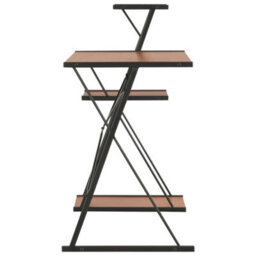 Berkfield Modern Desk With Shelf Black And Brown 116X50X93 Cm - thumbnail 3