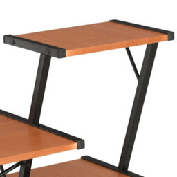 Berkfield Modern Desk With Shelf Black And Brown 116X50X93 Cm - thumbnail 5