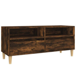 Walplus Tv Cabinet Smoked Oak 100X34.5X44.5 Cm Engineered Wood - thumbnail 2