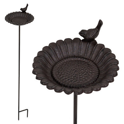 Woodside Cast Iron Decorative Garden Birth Bath Water Bowl/feeding Tray Dish - image 1