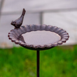 Woodside Cast Iron Decorative Garden Birth Bath Water Bowl/feeding Tray Dish - thumbnail 4
