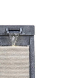 Ivyline Outdoor Contemporary Cube Water Feature - Cement - L47 X W37 X H83 Cm - Black - thumbnail 2