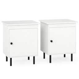 Gainoom White Nightstand Set Of 2 Modern Bedside Tables Narrow End Tables For Small Spaces - thumbnail 9