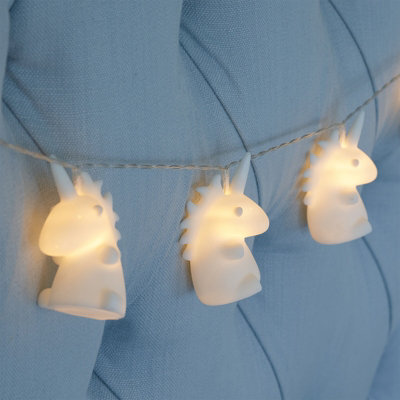Globrite Unicorn String Lights - 10 Led - Battery Operated Cute Decorative Lamp For Baby & Kids Bedroom Home Night Light Décor