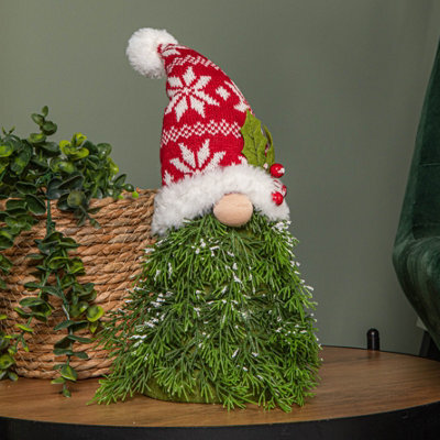 Samuel Alexander 31Cm Red And White Christmas Tree Sitting Gonk With Snowflake Hat - image 1