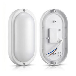 Led Bulkhead Ceiling Light 6400K Cool White 9W 12W Oval Slim Surface Mounted Wall Lamp 900Lm Porch Bathroom Indoor Kitchen - thumbnail 3