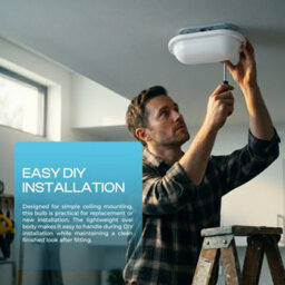 Led Bulkhead Ceiling Light 6400K Cool White 9W 12W Oval Slim Surface Mounted Wall Lamp 900Lm Porch Bathroom Indoor Kitchen - thumbnail 7