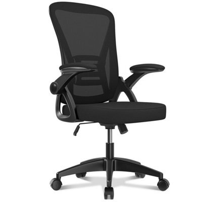 Mesh Office Chair Swivel Gas Lift Height Adjust Ergonomic Computer Desk Chair Black - image 1