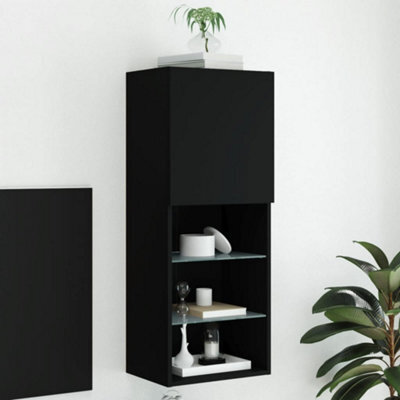 Walplus Tv Cabinet With Led Lights Black 40.5X30X102 Cm - image 1