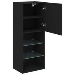 Walplus Tv Cabinet With Led Lights Black 40.5X30X102 Cm - thumbnail 8