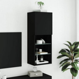 Walplus Tv Cabinet With Led Lights Black 40.5X30X102 Cm - thumbnail 4