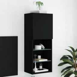 Walplus Tv Cabinet With Led Lights Black 40.5X30X102 Cm - thumbnail 1