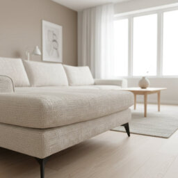 Abakus Direct Venice Chenille Corner Sofa In Stone Grey Left Facing With Deep Seats And Extra-Wide Padded Arms - thumbnail 6