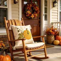 Amorly Autumn Pumpkin Vine Cushion Cover 45X45Cm,tassel Decor Farmhouse Style Pillow Case Only No Insert For Thanksgiving Fall Home Decor - thumbnail 4