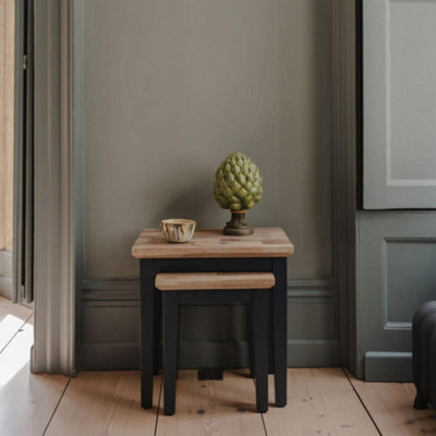 Statement Furniture Florence Nest Of 2 Side Tables/lamp Tables- Navy Blue - image 1