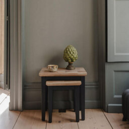 Statement Furniture Florence Nest Of 2 Side Tables/lamp Tables- Navy Blue