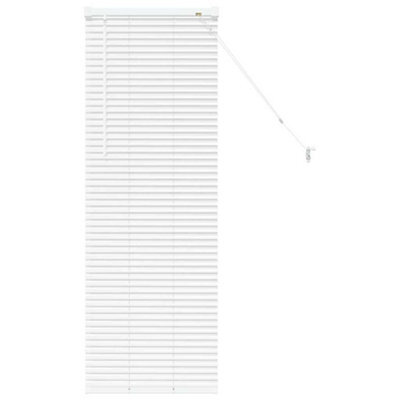 Berkfield Modern Window Blind With Curtains Manual White Aluminium