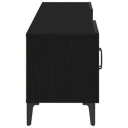 Berkfield Modern Tv Cabinet Black Oak 180X31,5X40 Cm Engineered Wood - thumbnail 8