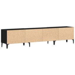 Berkfield Modern Tv Cabinet Black Oak 180X31,5X40 Cm Engineered Wood - thumbnail 6