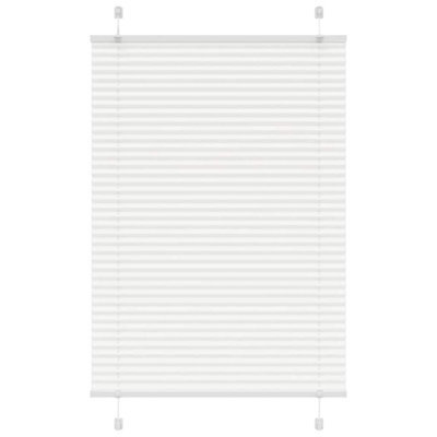 Berkfield Pleated Blind White 85X100 Cm Fabric Width 84.4 Cm Polyester - image 1