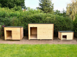 Edecks Barkingham Palace Dog House Kennel 2 X 3 Ft Pressure Treated Timber Garden Outdoor Shelter - Small - thumbnail 2