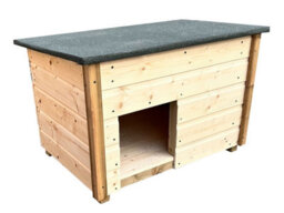 Edecks Barkingham Palace Dog House Kennel 2 X 3 Ft Pressure Treated Timber Garden Outdoor Shelter - Small - thumbnail 4