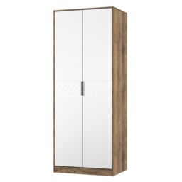 Anzio Ready Assembled Modern Matt Vintage Oak Effect Tall Double Wardrobe (H)1956mm (W)766mm (D)530mm - thumbnail 7