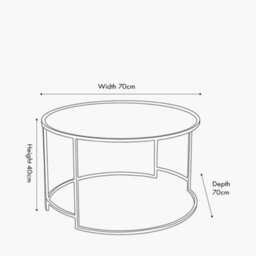Pacific Lifestyle Veneziano Antique Gold Metal And Black Glass Coffee Table - thumbnail 2