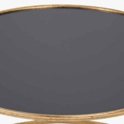 Pacific Lifestyle Veneziano Antique Gold Metal And Black Glass Coffee Table - thumbnail 6