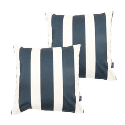 icon Indoor And Outdoor Kyoto Fabric Waterproof Filled Cushion 2X Black Deck Stripe