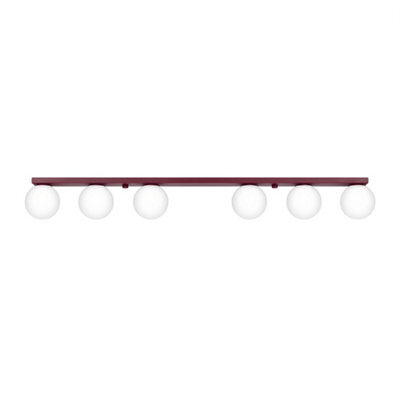 Sollux Lighting Yoli Steel/glass Burgundy 6 Lights Minimalist Ceiling Lamps - image 1
