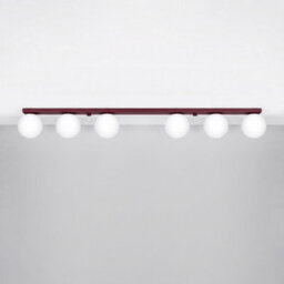 Sollux Lighting Yoli Steel/glass Burgundy 6 Lights Minimalist Ceiling Lamps - thumbnail 2