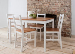 Nöa & Nani Noa & Nani Dining Table In White & Natural Pine Annika - thumbnail 1