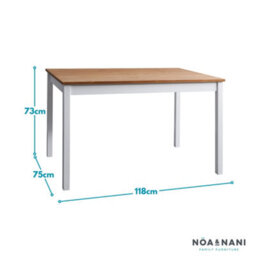 Nöa & Nani Noa & Nani Dining Table In White & Natural Pine Annika - thumbnail 4